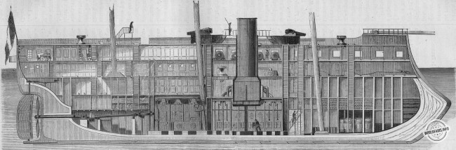 Intérieur de la frégate cuirassée
