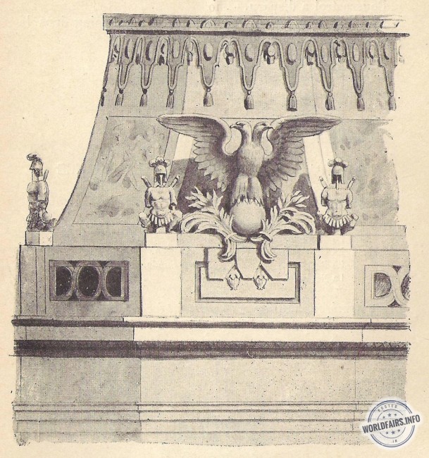 L'aigle d'Autriche décorant la base d'un dôme