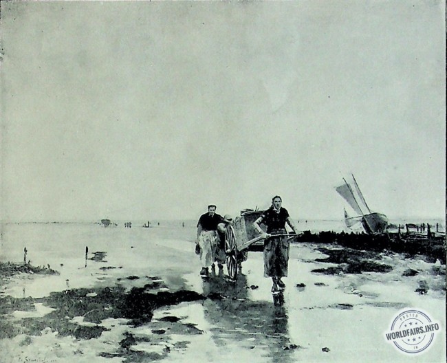 G. E. Senechal-De-Herdrevet (France) - Return from the oyster beds after the storm at Cancale