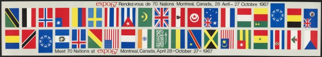 Meet 70 Nations at Expo 67 poster<br />Crédit: Bibliothèque et Archives Canada