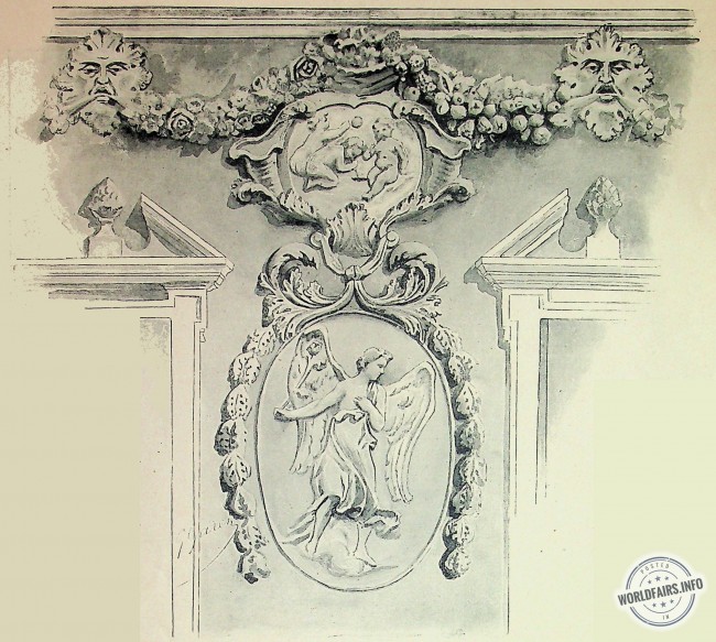 Motif de trumeau sur la façade ouest : sculpture de Raphaël  Donner (dix-huitième siècle)