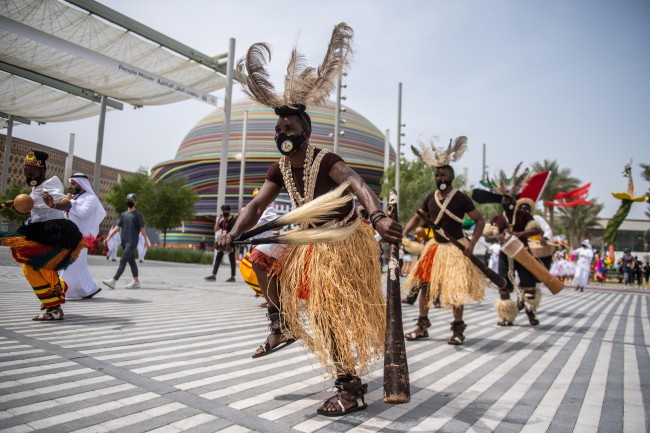 Performers during the Uganda National Day Parade<br />©Expo 2020 Dubai
