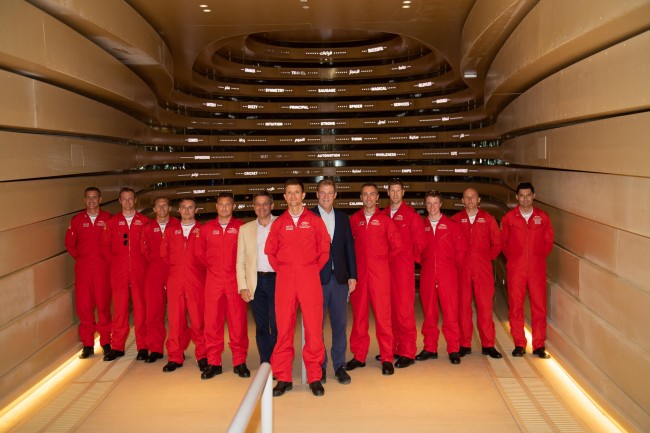 The Royal Air Force Aerobatic Team - The Red Arrows attend an evening reception at the UK Pavilion<br />©Stuart Wilson/Expo 2020 Dubai