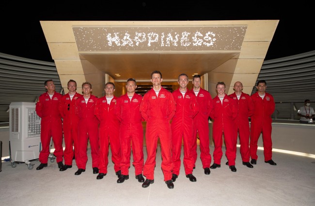 The Royal Air Force Aerobatic Team - The Red Arrows attend an evening reception at the UK Pavilion<br />©Stuart Wilson/Expo 2020 Dubai