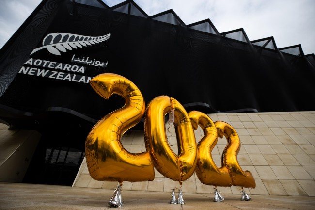 New Year's Eve celebration at the New Zealand Pavilion<br />©Mahmoud Khaled/Expo 2020 Dubai