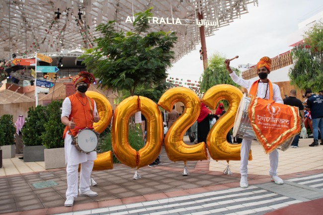 New Year's Eve celebration at the Australia Pavilion<br />©Antony Fleyhan/Expo 2020 Dubai