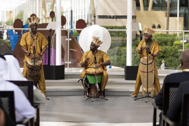 Cultural performance during the Haiti National Day Ceremony at Al Wasl<br />©Christopher Edralin/Expo 2020 Dubai