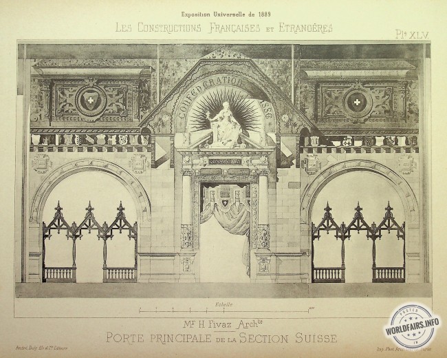 Porte de la Section Suisse - Expo Paris 1889