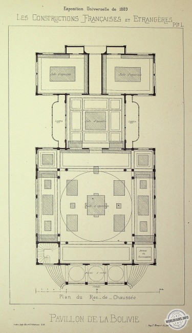 Pavillon de la Bolivie - Plan du rez-de-chaussée