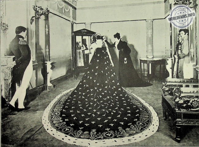 JOSEPHINE ROBED FOR THE CORONATION, A SETTING IN THE PALAIS DU COSTUME
