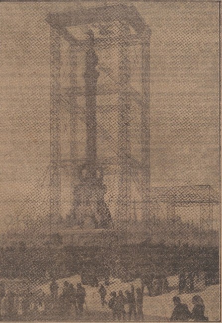 La construccción del Monumento a Colón