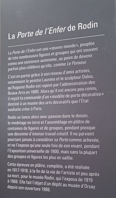 Fiche explicative de La Porte de l'Enfer de Rodin