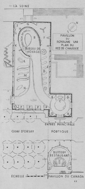 Pavillon de la Grande-Bretagne - Plan