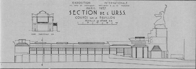 Le pavillon de l'URSS - Plan de coupe